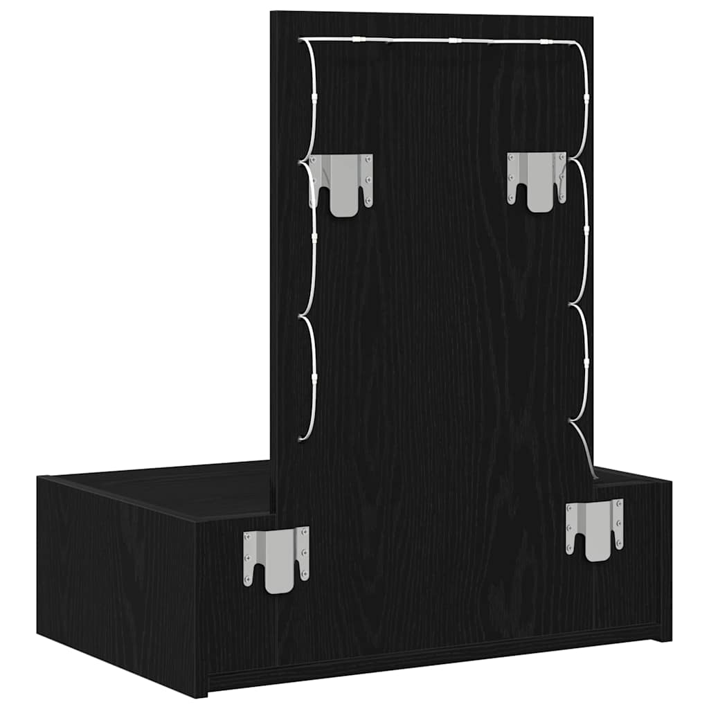 Schminktisch mit Speicher Schwarz 60 x 40 x 70 cm Holzwerkstoff