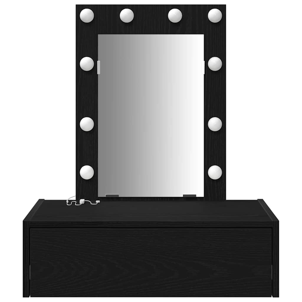 Schminktisch mit Speicher Schwarz 60 x 40 x 70 cm Holzwerkstoff