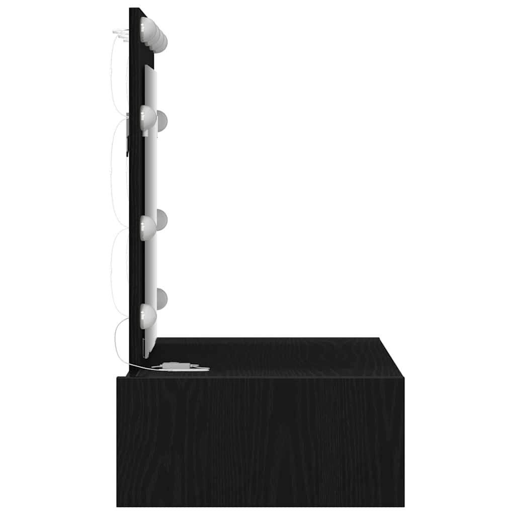 Schminktisch mit Speicher Schwarz 60 x 40 x 70 cm Holzwerkstoff