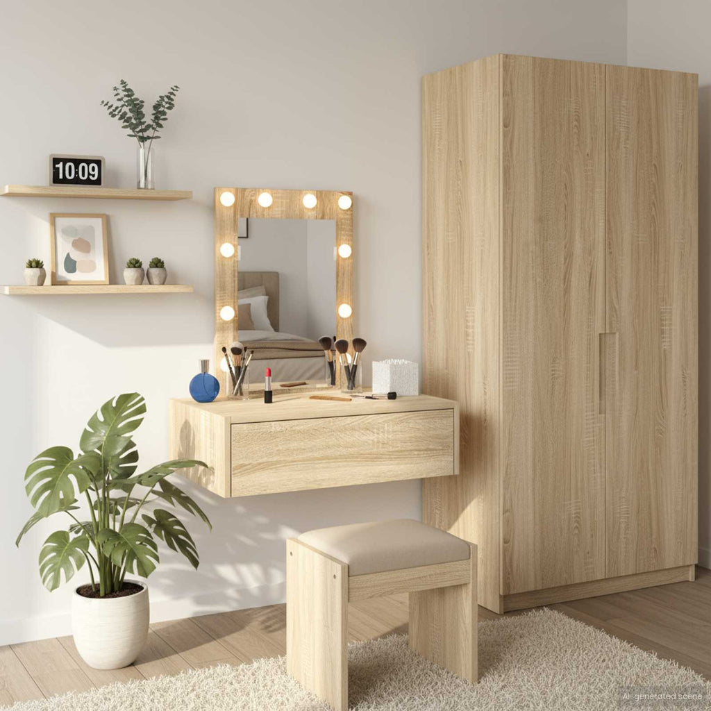 Schminktisch mit Schubladen Braun 60 x 40 x 70 cm Holzwerkstoff