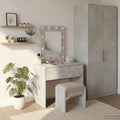 Schminktisch mit Schubladen Grau 60 x 40 x 70 cm Holzwerkstoff