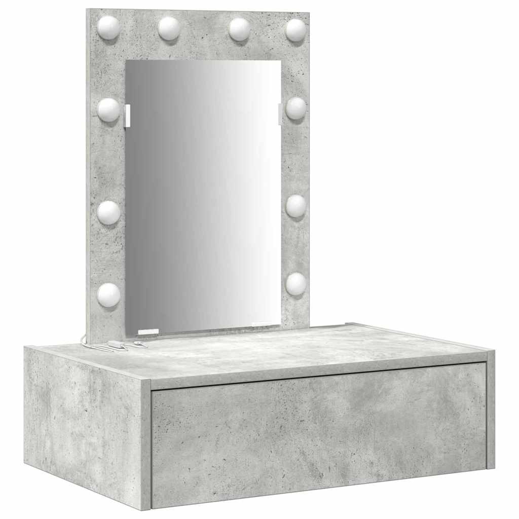 Schminktisch mit Schubladen Grau 60 x 40 x 70 cm Holzwerkstoff