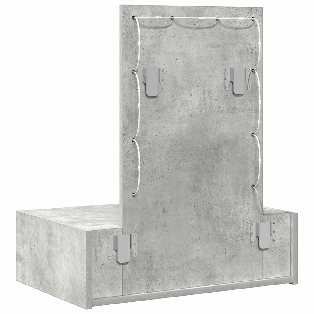 Schminktisch mit Schubladen Grau 60 x 40 x 70 cm Holzwerkstoff