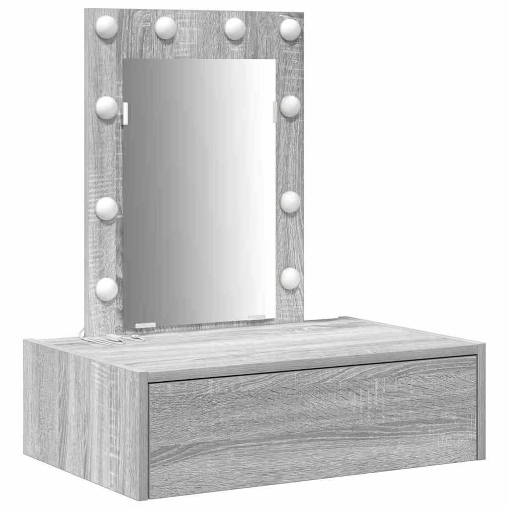 Schminktisch mit Schubladen Grau 60 x 40 x 70 cm Holzwerkstoff