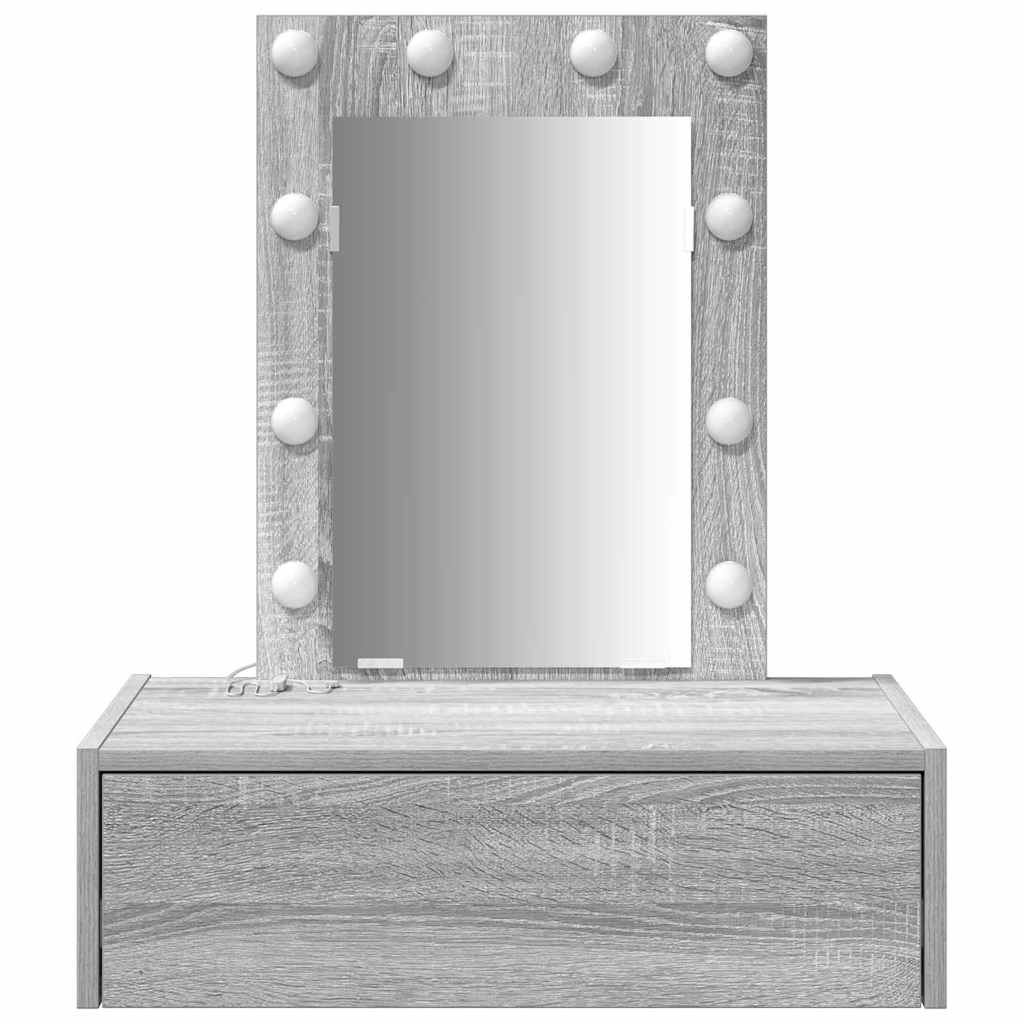 Schminktisch mit Schubladen Grau 60 x 40 x 70 cm Holzwerkstoff