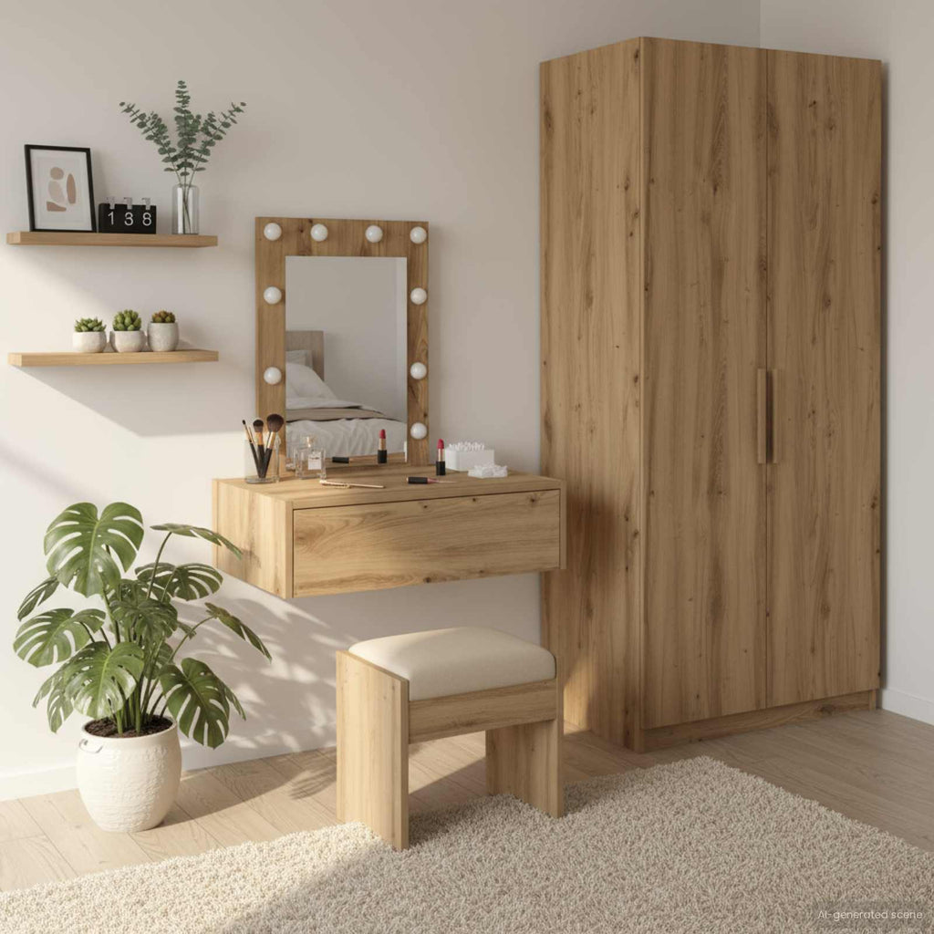 Schminktisch mit Schubladen Braun 60 x 40 x 70 cm Holzwerkstoff
