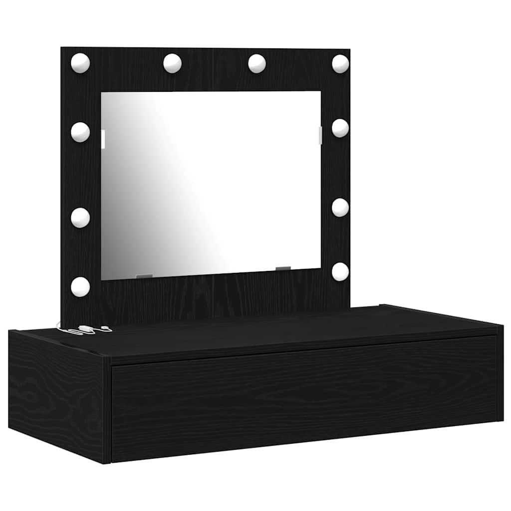 Schminktisch mit Speicher Schwarz 83 x 40 x 70 cm Holzwerkstoff