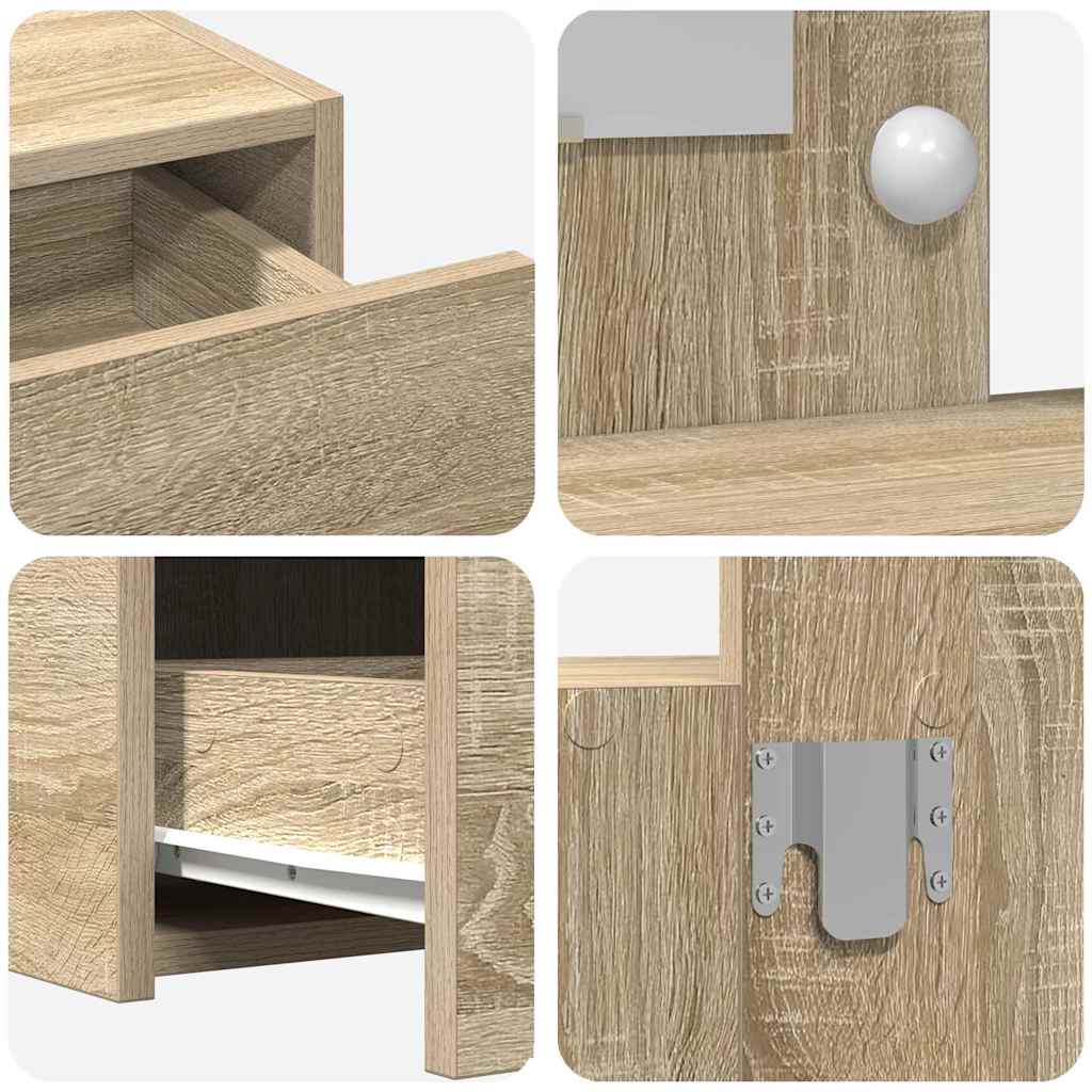 Schminktisch mit Schubladen Braun 83 x 40 x 70 cm Holzwerkstoff