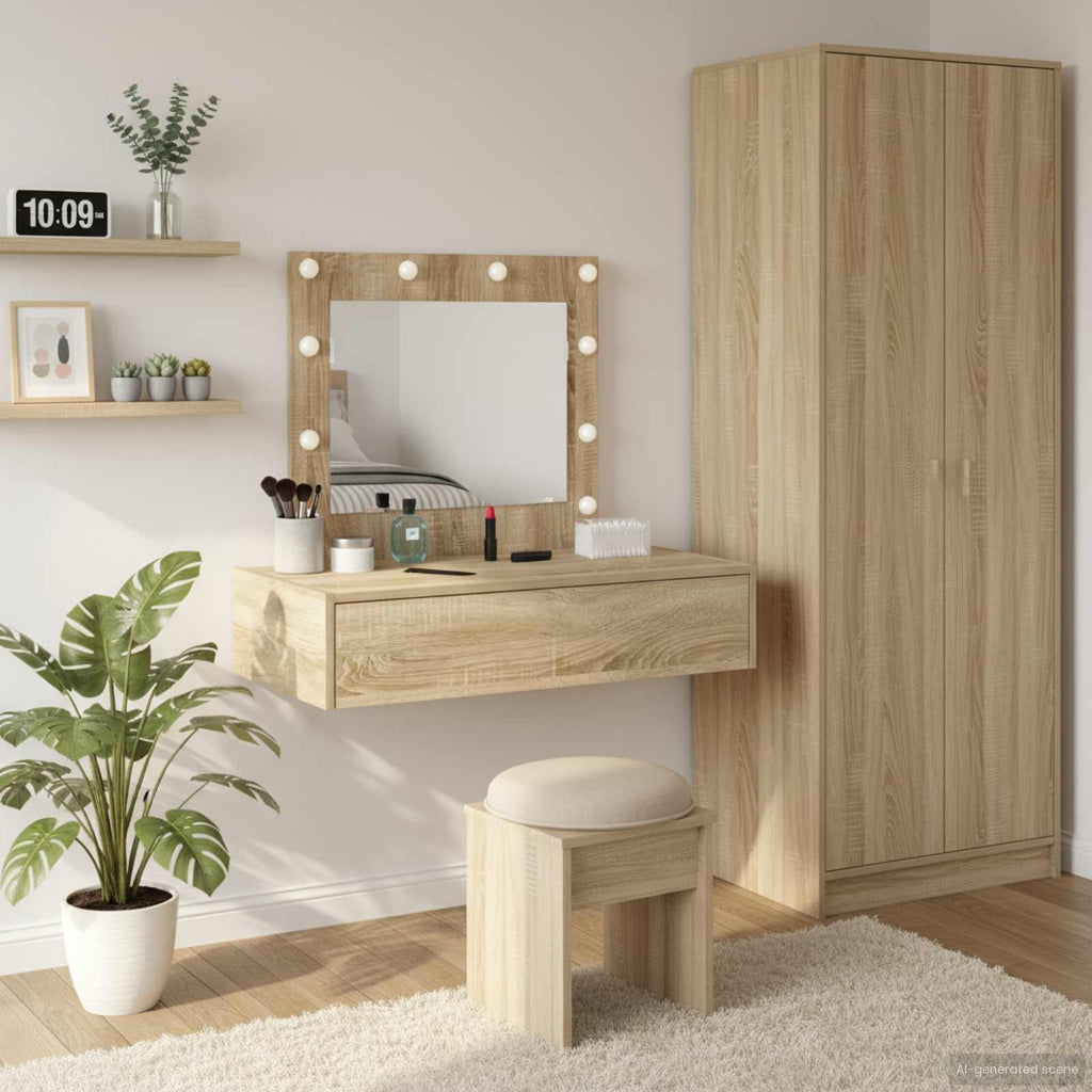Schminktisch mit Schubladen Braun 83 x 40 x 70 cm Holzwerkstoff
