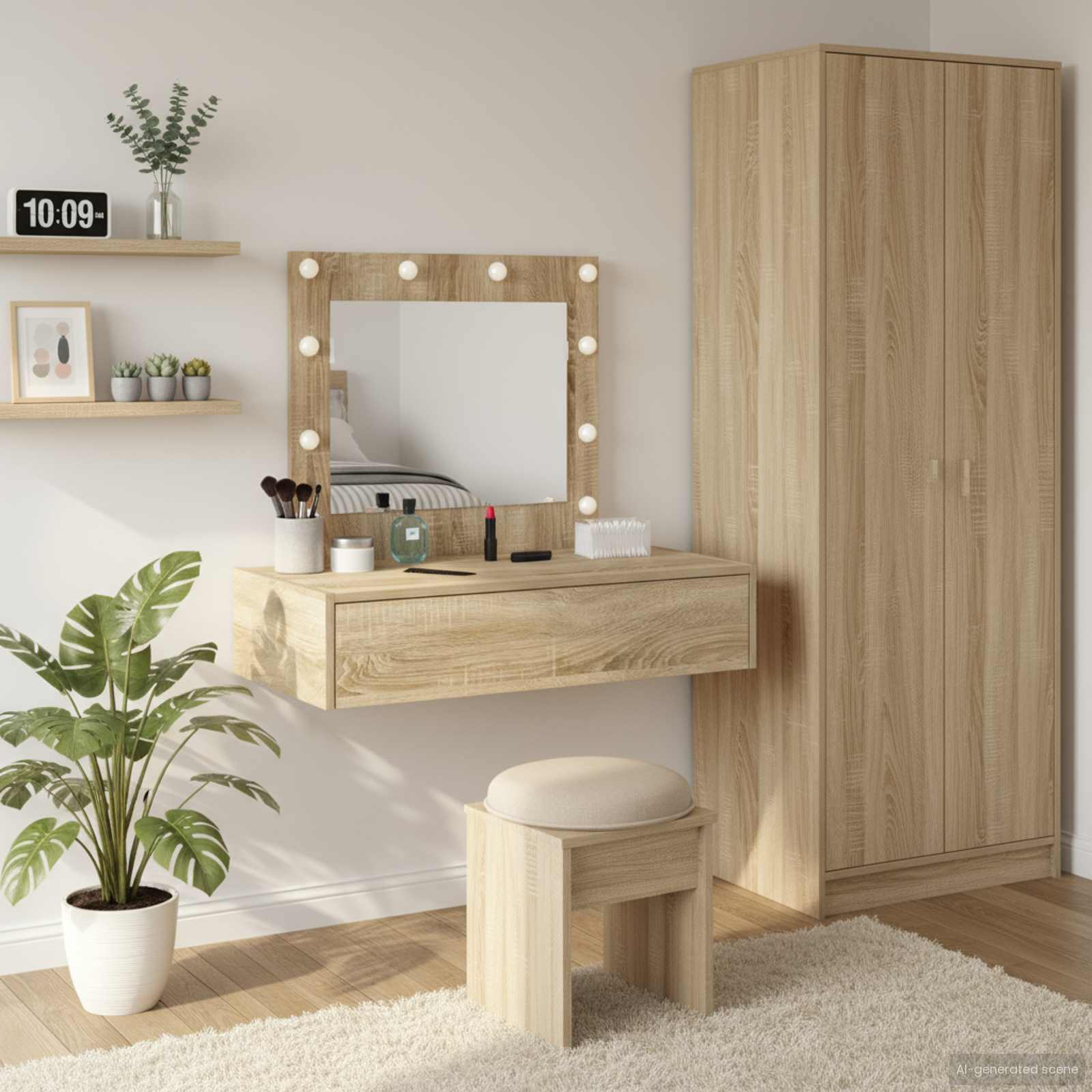 Schminktisch mit Schubladen Braun 83 x 40 x 70 cm Holzwerkstoff