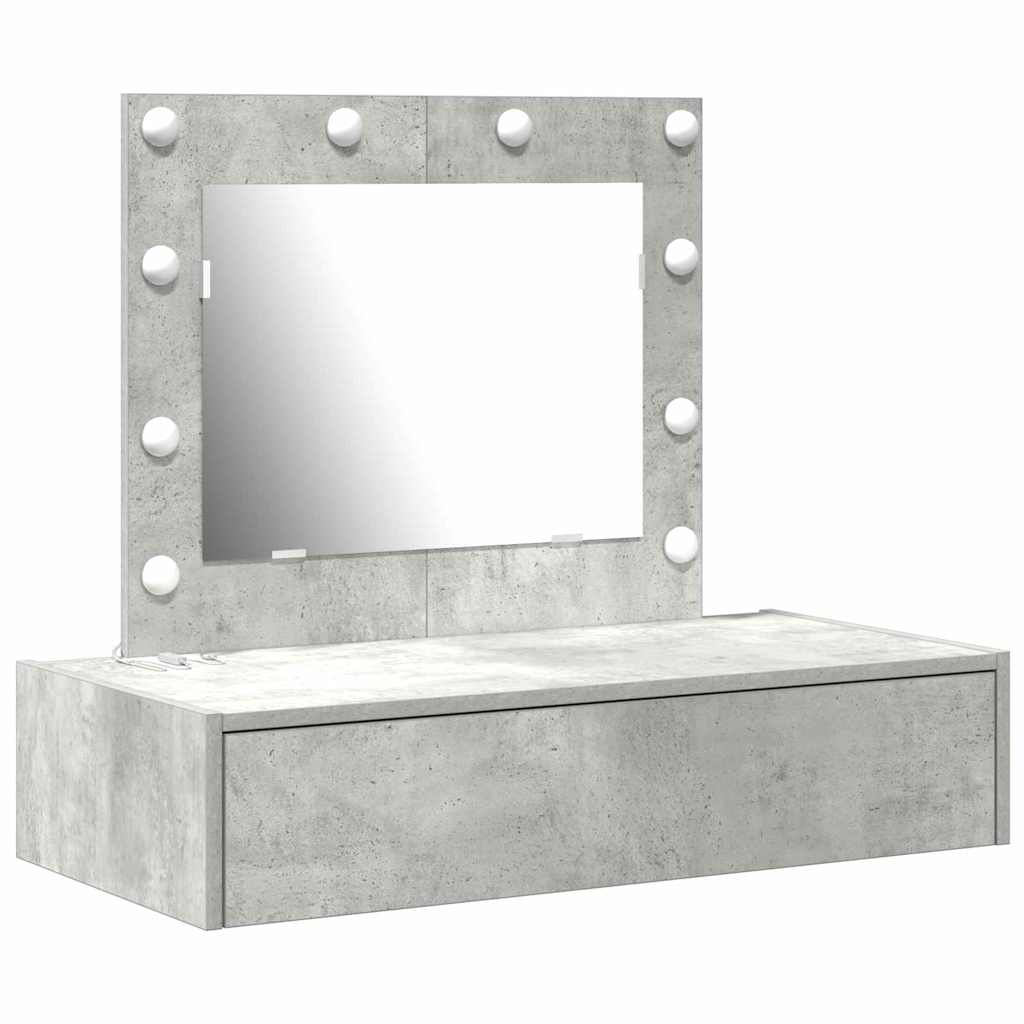 Schminktisch mit Schubladen Grau 83 x 40 x 70 cm Holzwerkstoff