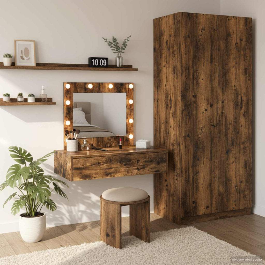 Schminktisch mit Schubladen Braun 83 x 40 x 70 cm Holzwerkstoff