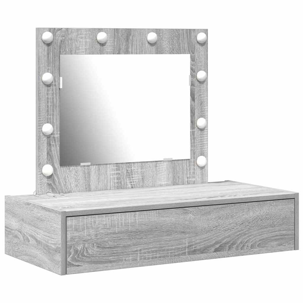 Schminktisch mit Schubladen Grau 83 x 40 x 70 cm Holzwerkstoff
