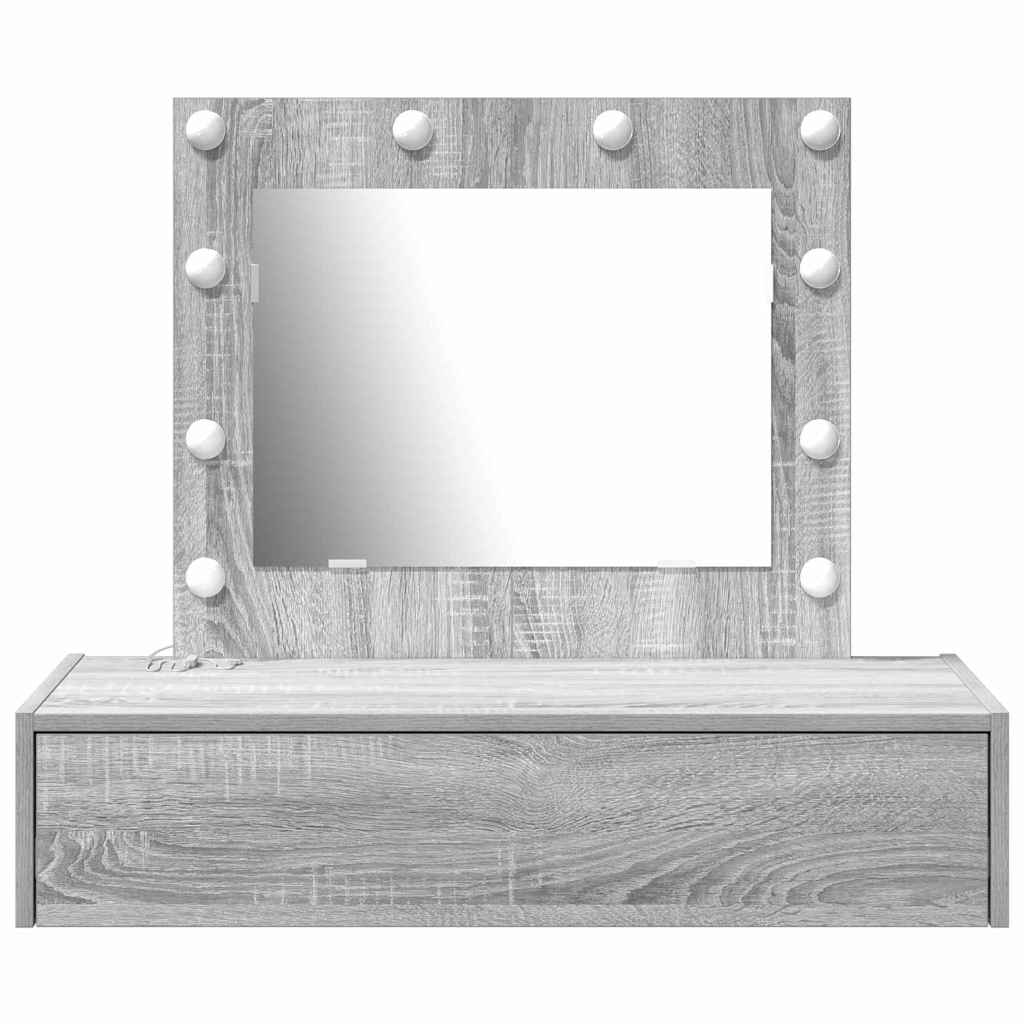Schminktisch mit Schubladen Grau 83 x 40 x 70 cm Holzwerkstoff