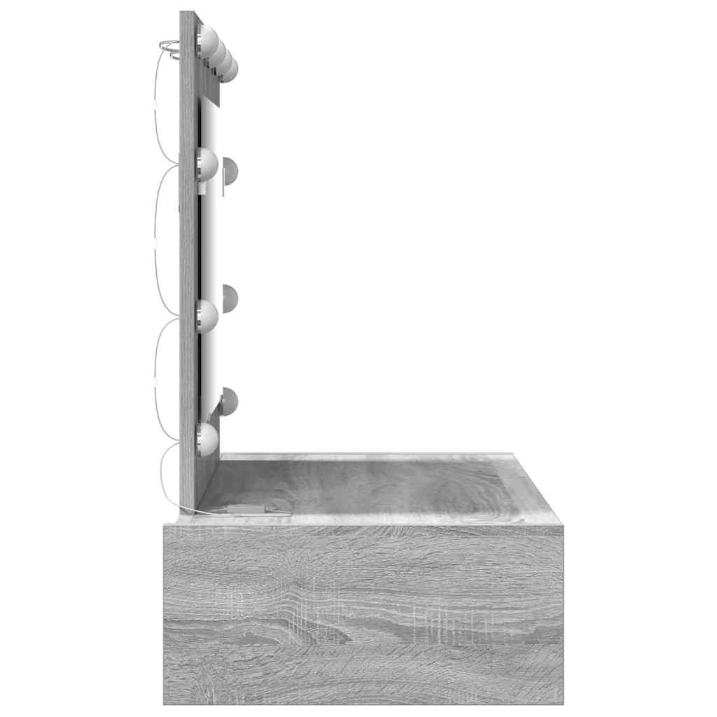 Schminktisch mit Schubladen Grau 83 x 40 x 70 cm Holzwerkstoff
