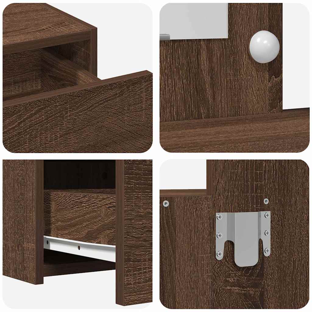 Schminktisch mit Schubladen Braun 83 x 40 x 70 cm Holzwerkstoff