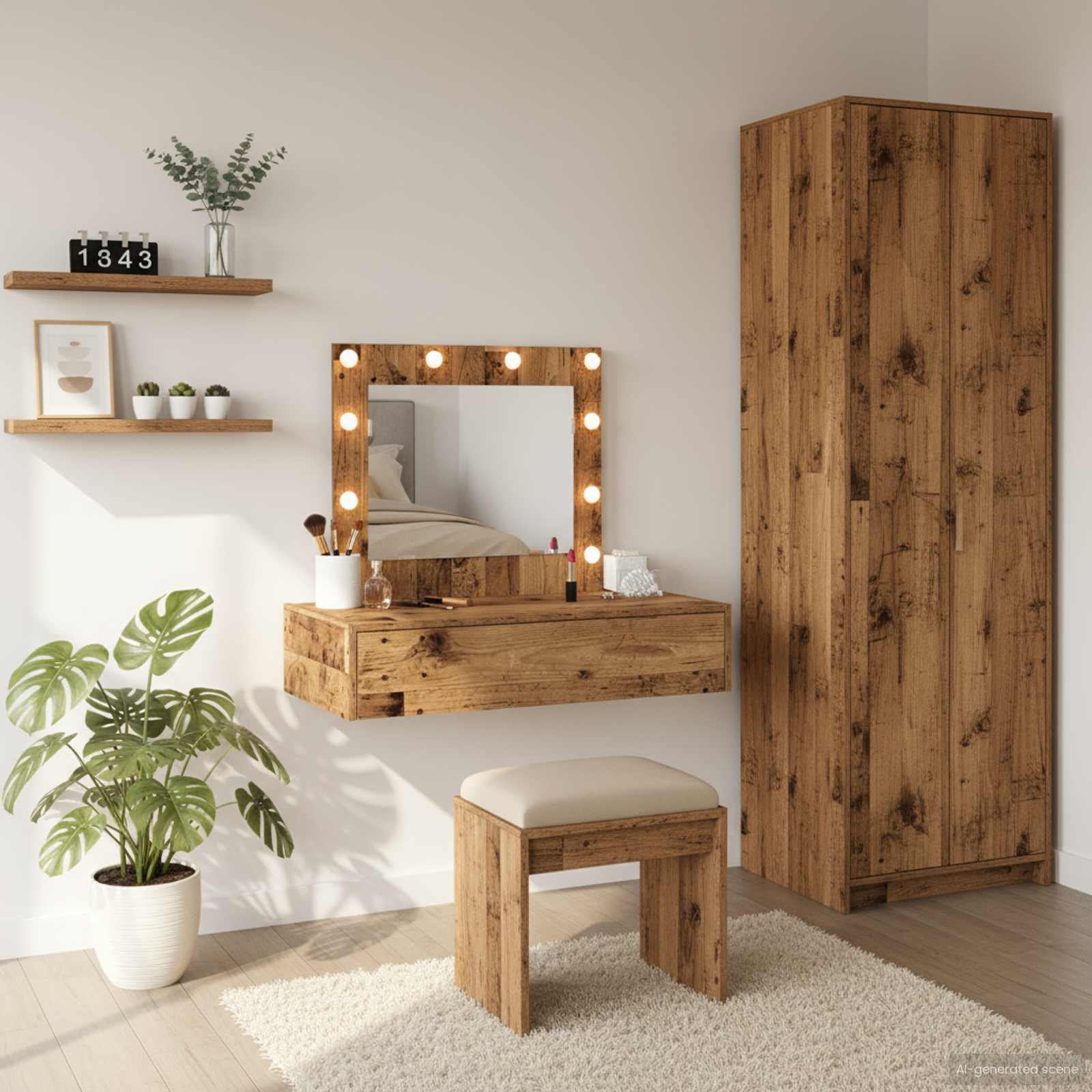Schminktisch mit Schubladen Braun 83 x 40 x 70 cm Holzwerkstoff