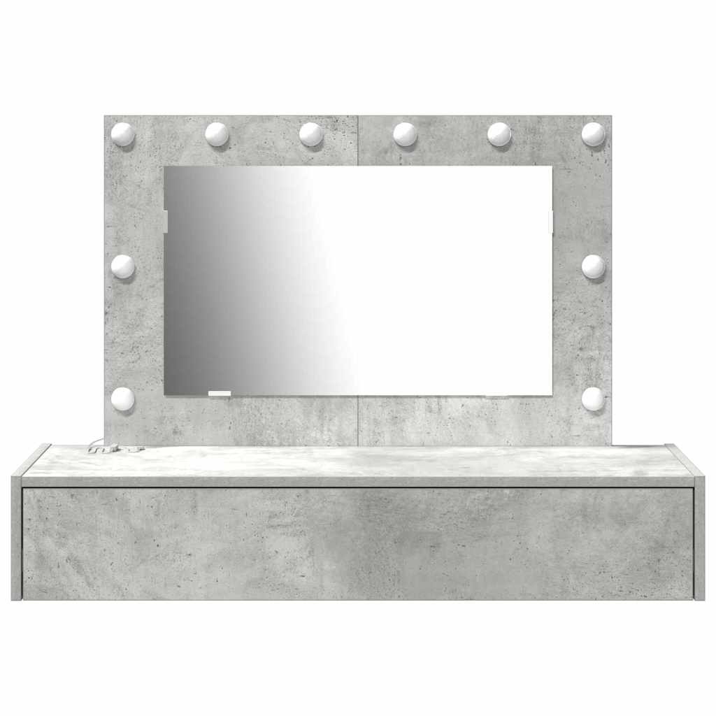 Schminktisch mit Schubladen Grau 100 x 40 x 70 cm Holzwerkstoff