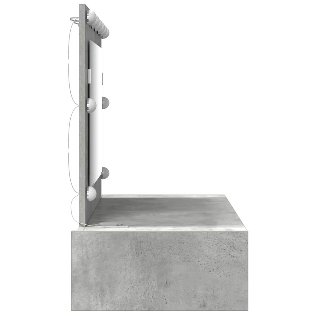 Schminktisch mit Schubladen Grau 100 x 40 x 70 cm Holzwerkstoff