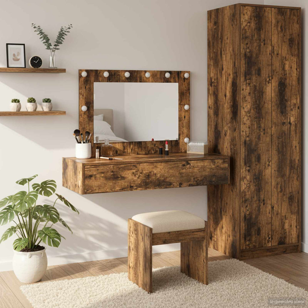 Schminktisch mit Speicher Braun 100 x 40 x 70 cm Holzwerkstoff