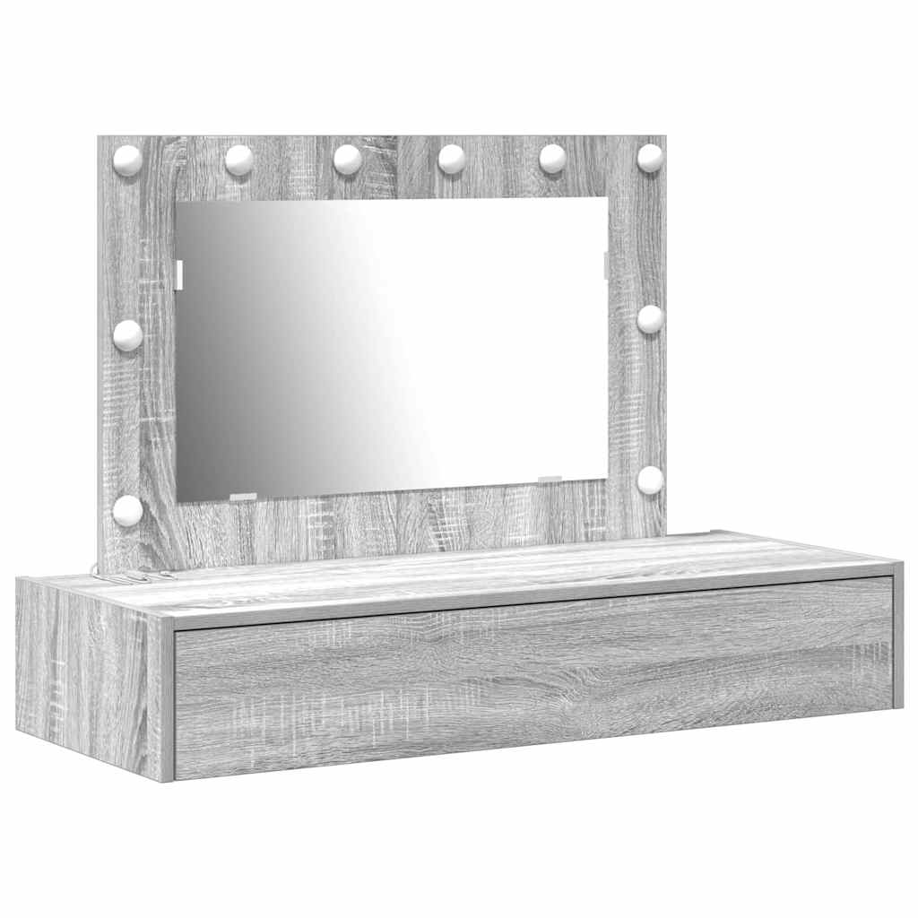 Schminktisch mit Schubladen Grau 100 x 40 x 70 cm Holzwerkstoff