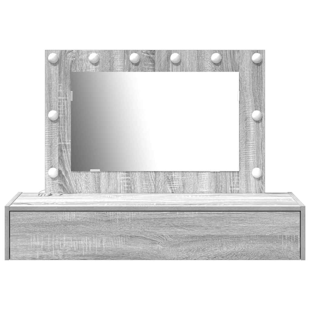 Schminktisch mit Schubladen Grau 100 x 40 x 70 cm Holzwerkstoff