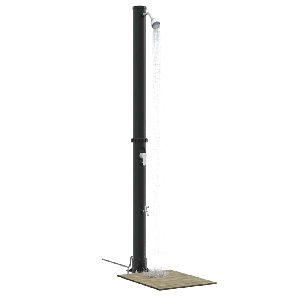 Außen Solardusche Schwarz 217 cm PVC und Aluminium