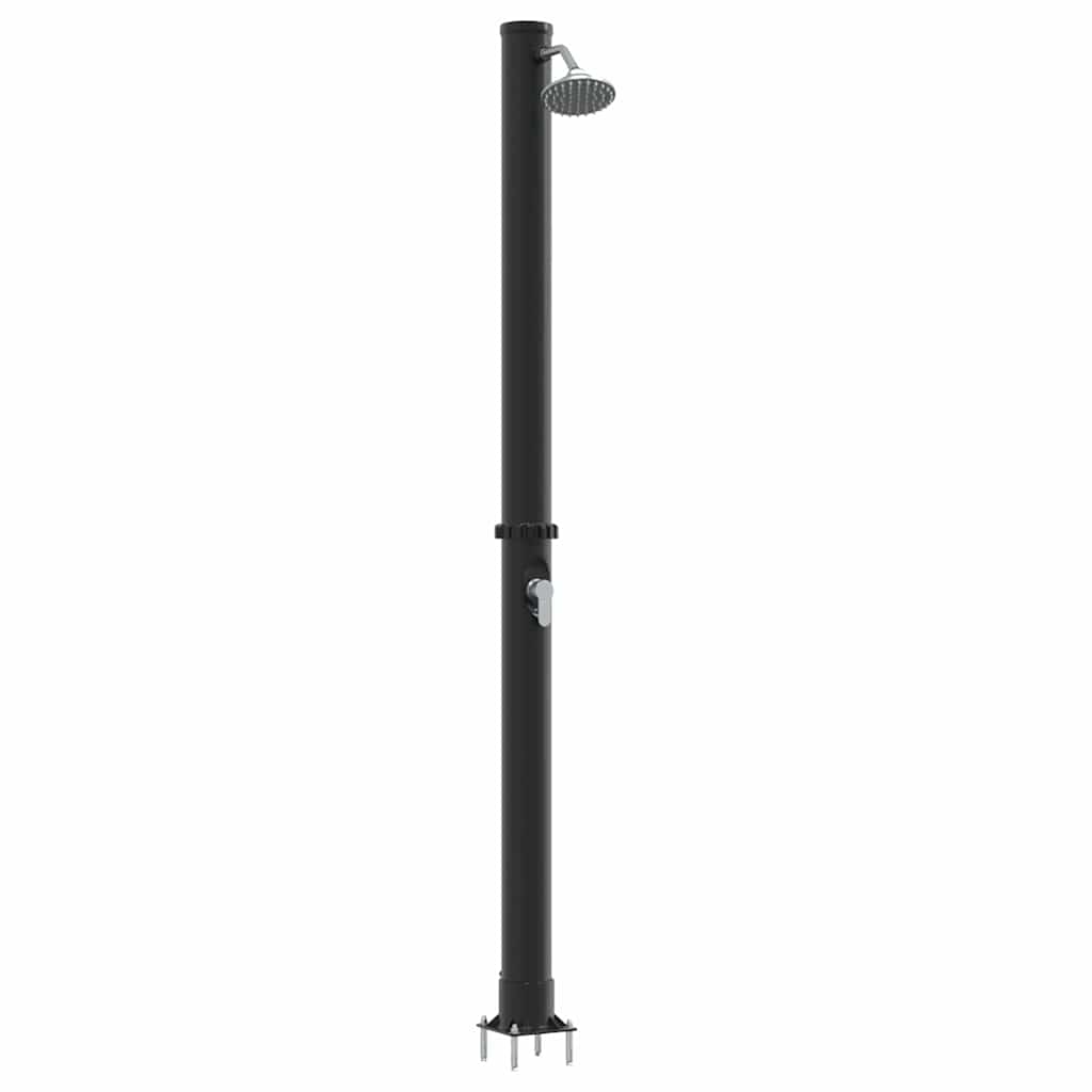 Außen Solardusche Schwarz 217 cm PVC und Aluminium