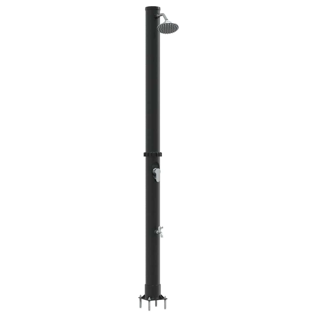 Außen Solardusche Schwarz 217 cm PVC und Aluminium