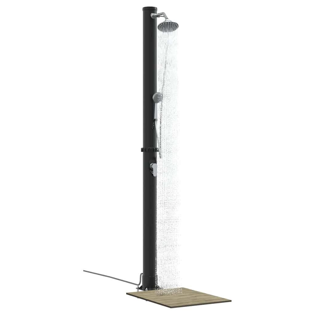 Außen Solardusche Schwarz 217 cm PVC und Aluminium