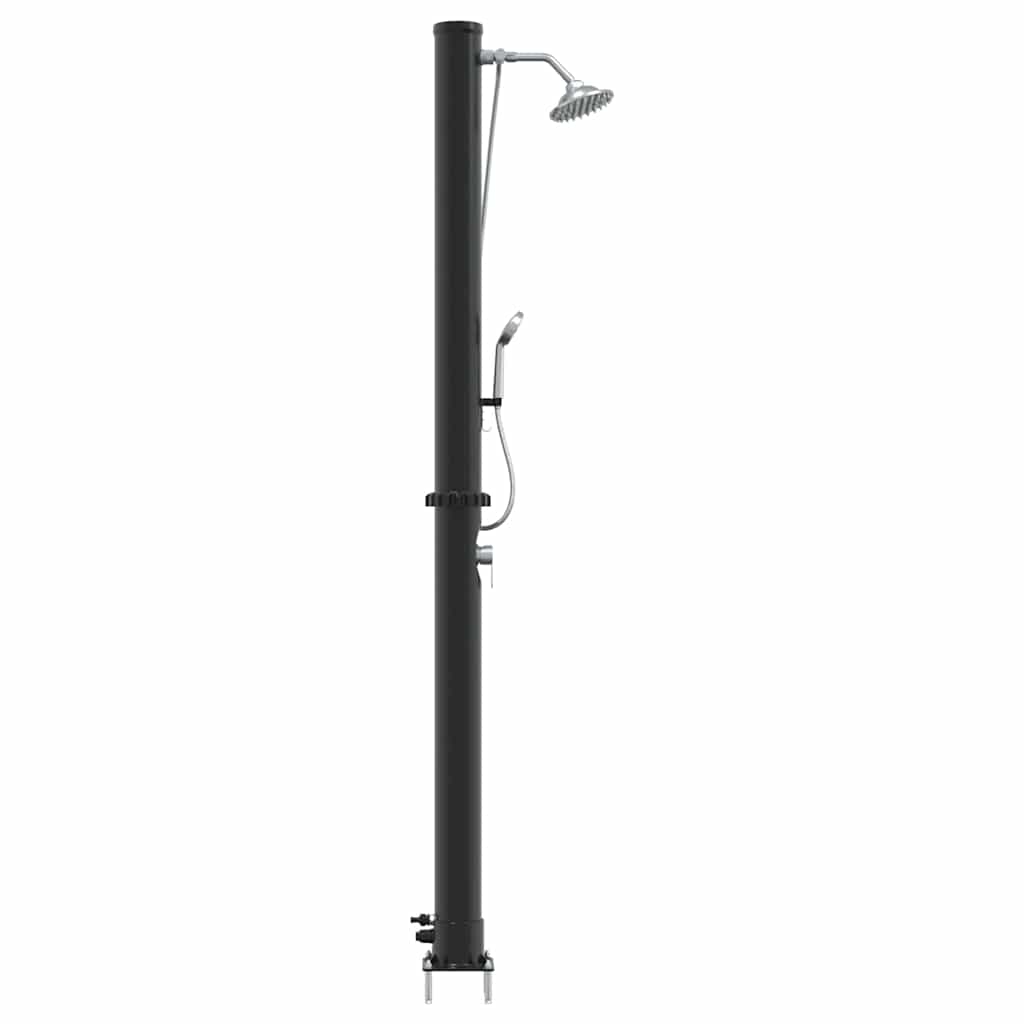 Außen Solardusche Schwarz 217 cm PVC und Aluminium