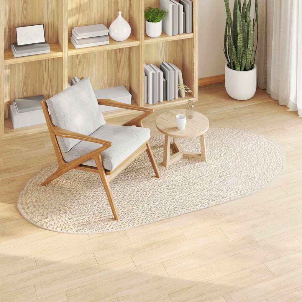 Teppich ZIZUR Creme 200 x 100 cm Polypropylen