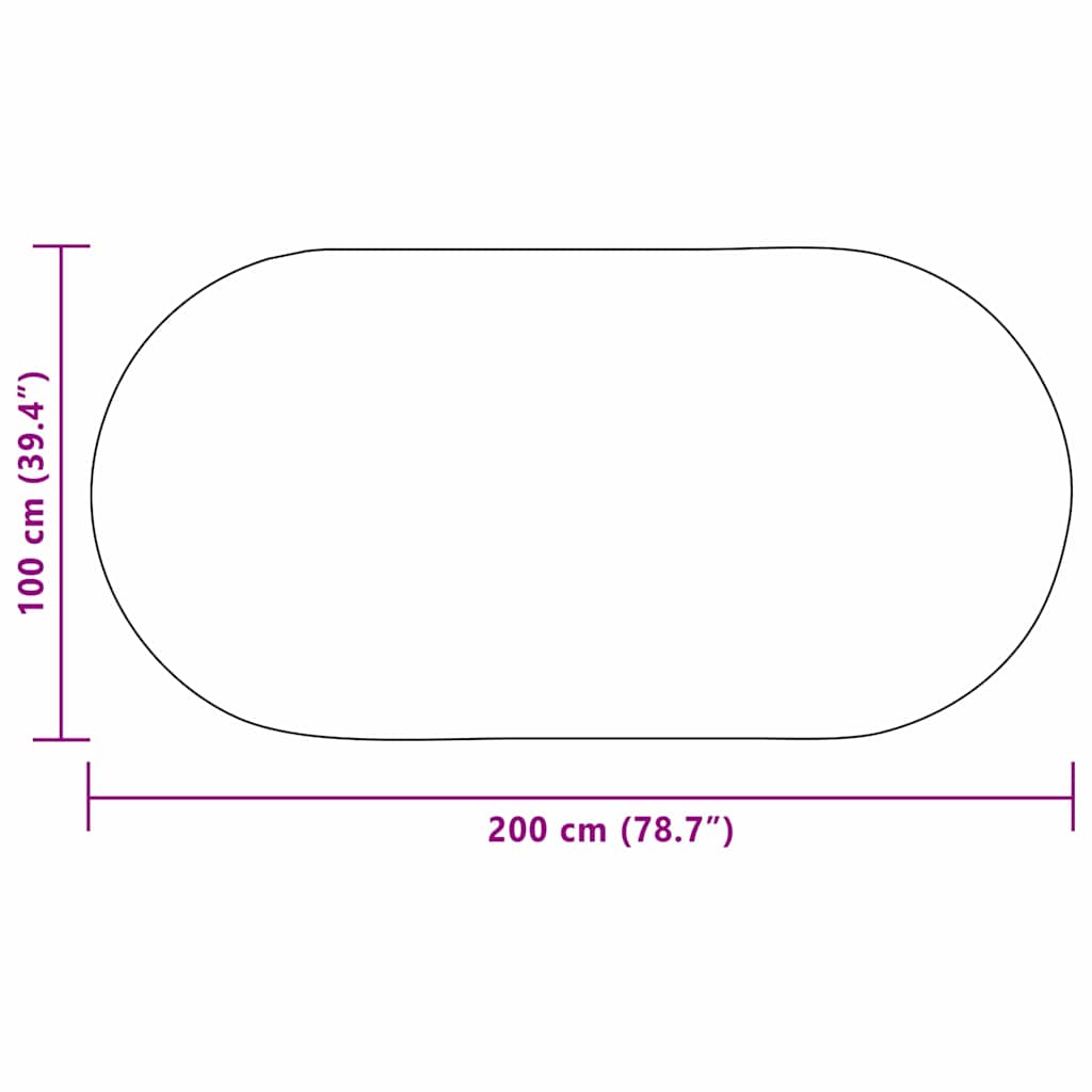 Teppich ZIZUR Creme 200 x 100 cm Polypropylen