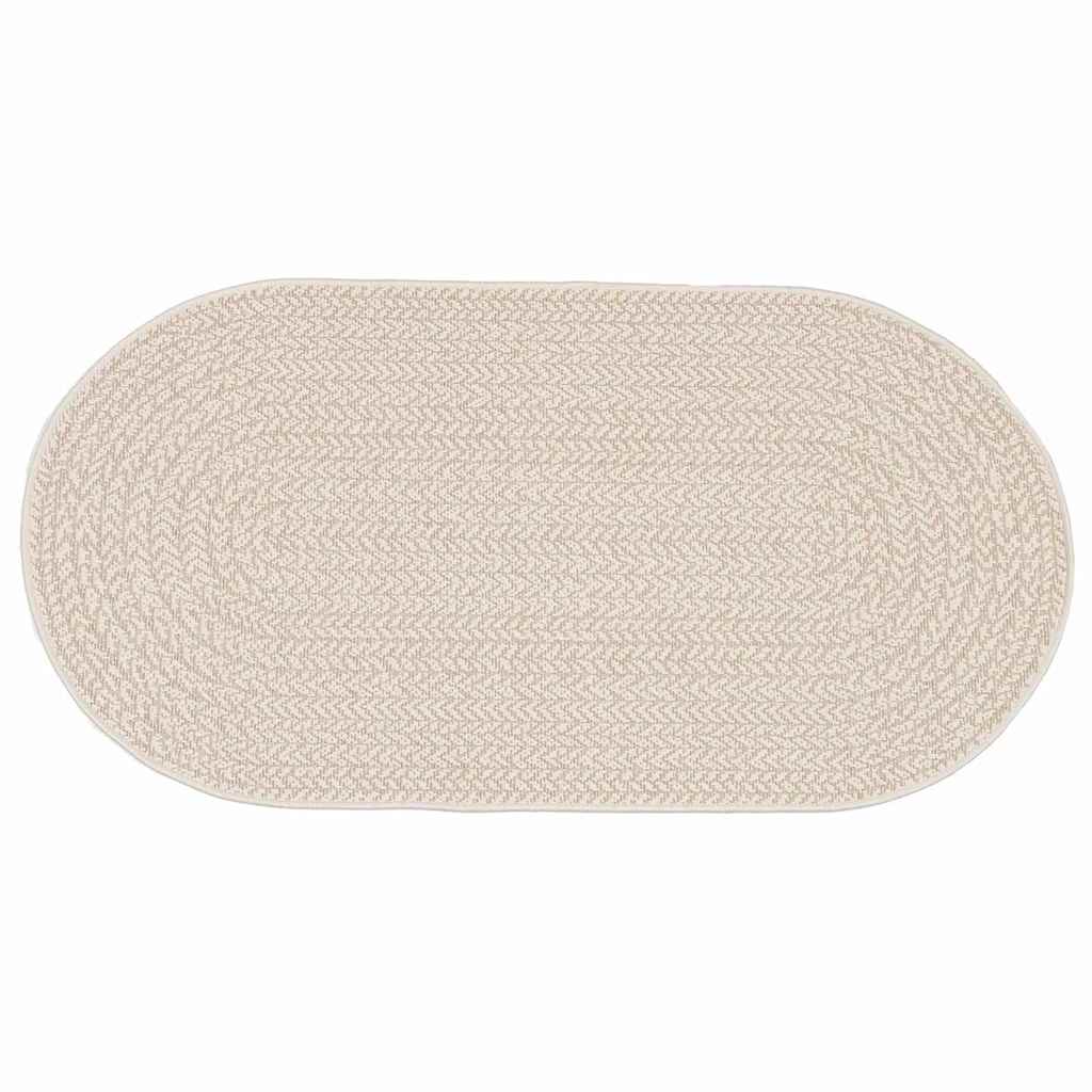 Teppich ZIZUR Creme 200 x 100 cm Polypropylen