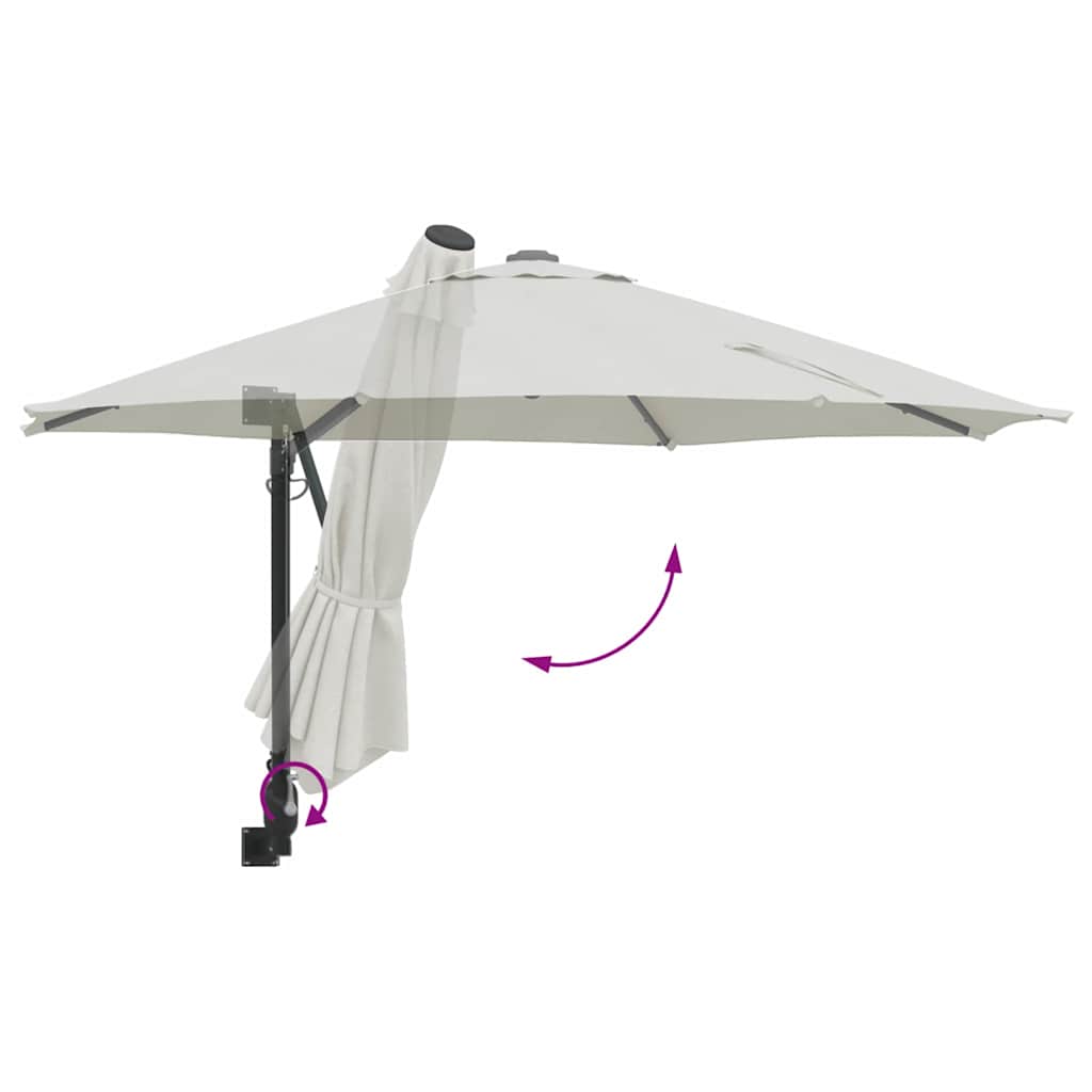 Garten-Sonnenschirm Sand 248 x 248 x 148 cm Polyester und Stahl