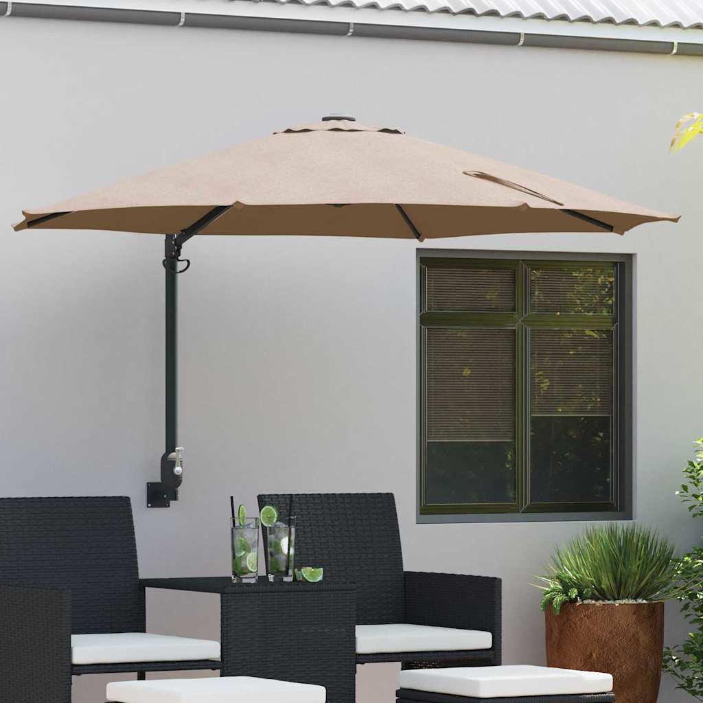Garten-Sonnenschirm Taupe 248 x 248 x 148 cm