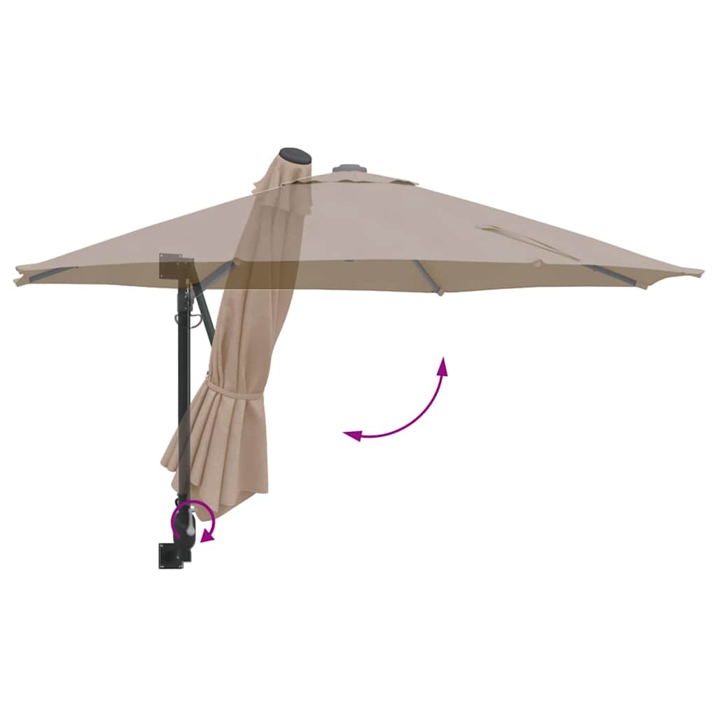 Garten-Sonnenschirm Taupe 248 x 248 x 148 cm
