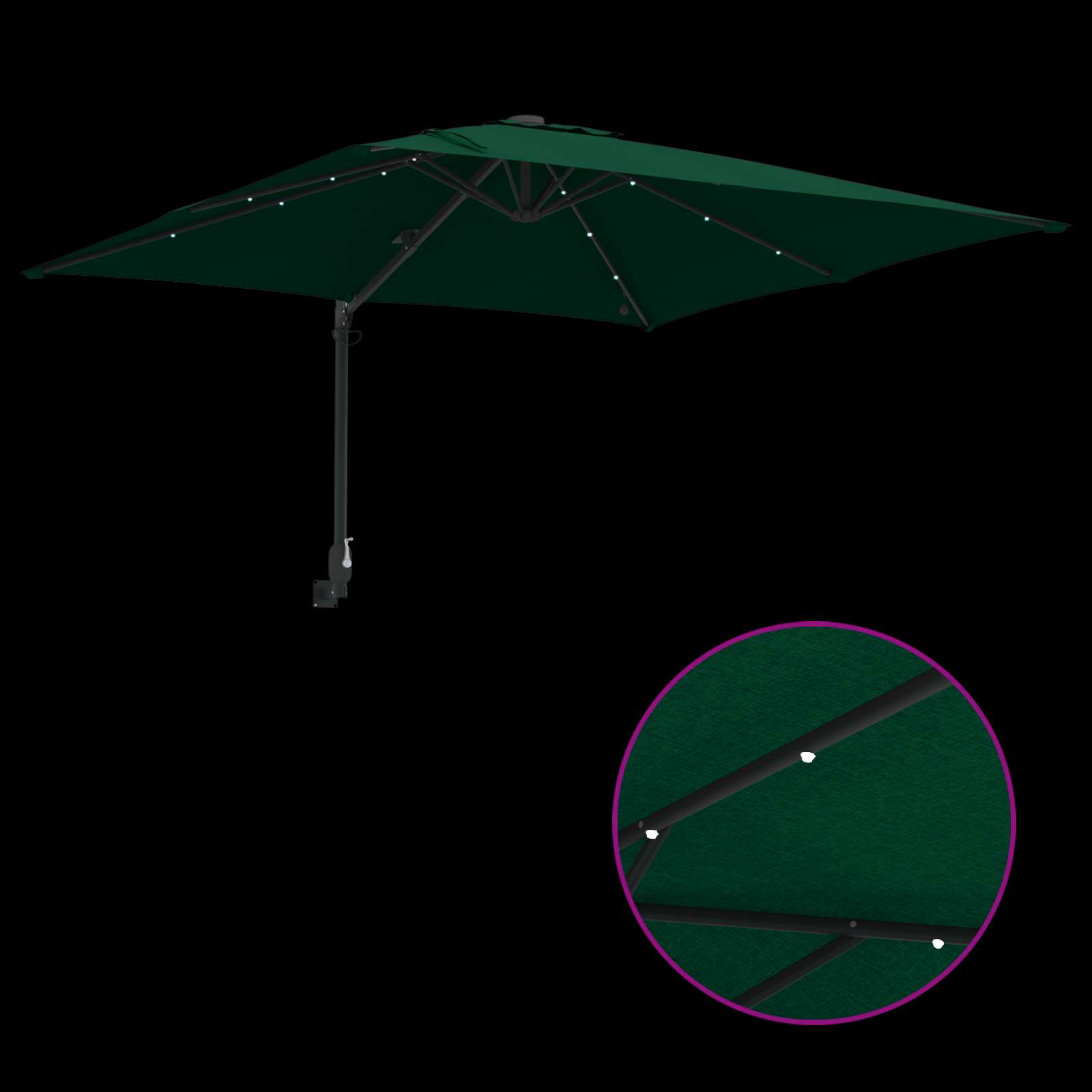 Garten-Sonnenschirm Grün 248,5 x 247,5 x 160 cm