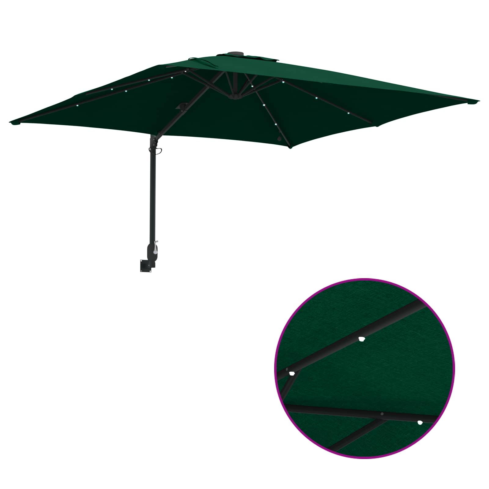 Garten-Sonnenschirm Grün 248,5 x 247,5 x 160 cm