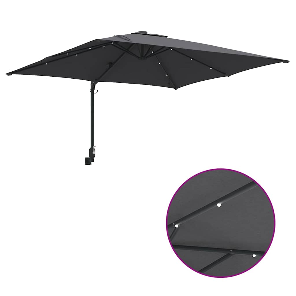 Garten-Sonnenschirm Anthrazit 248,5 x 247,5 x 160 cm