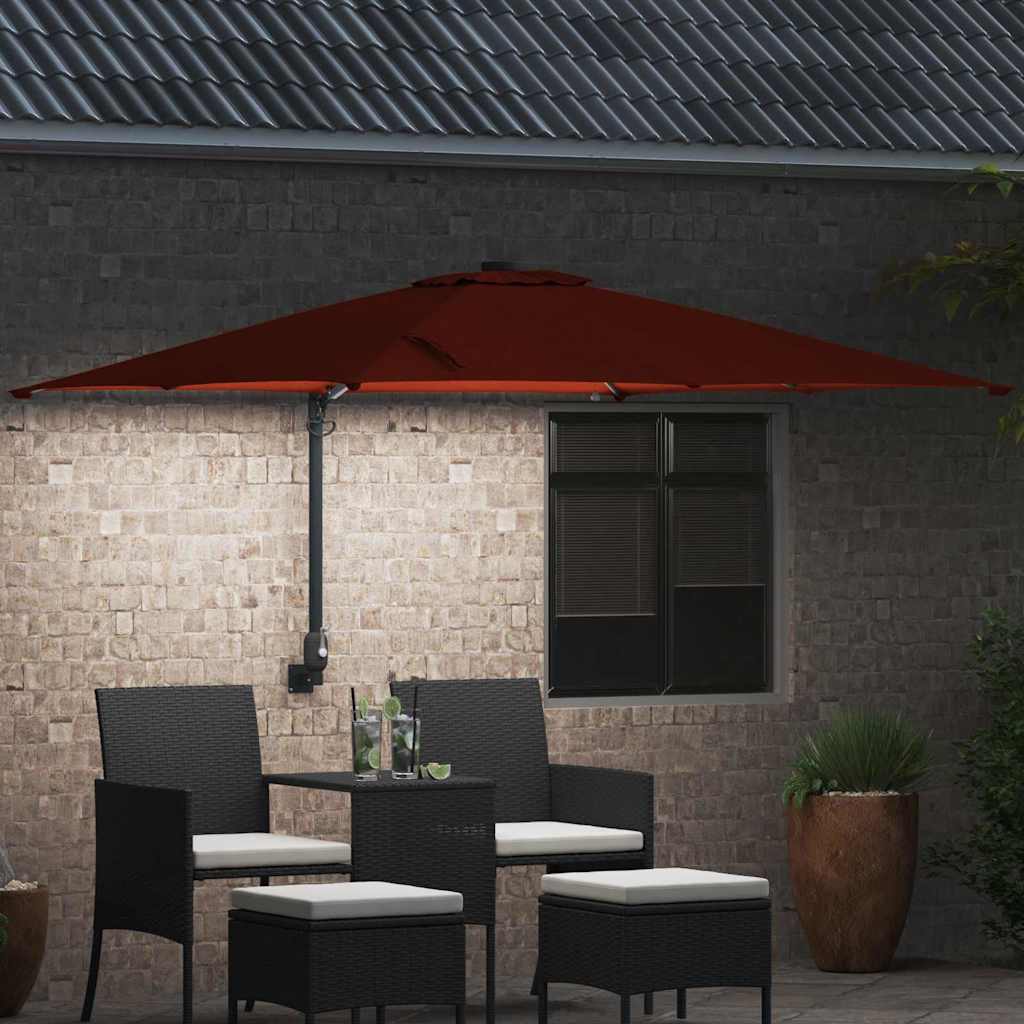 Garten-Sonnenschirm Terrakotta 248,5 x 247,5 x 160 cm