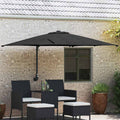 Garten-Sonnenschirm Schwarz 248,5 x 247,5 x 160 cm