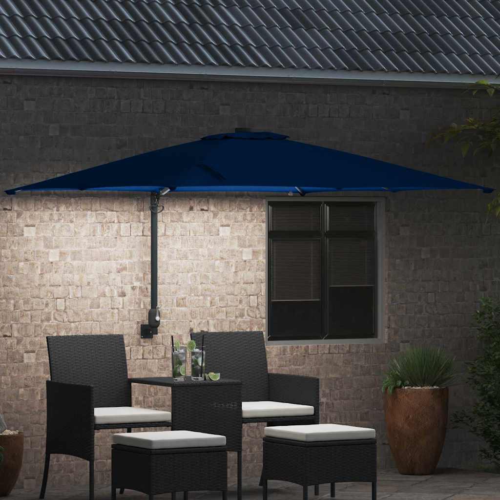 Garten-Sonnenschirm Azurblau 248,5 x 247,5 x 160 cm
