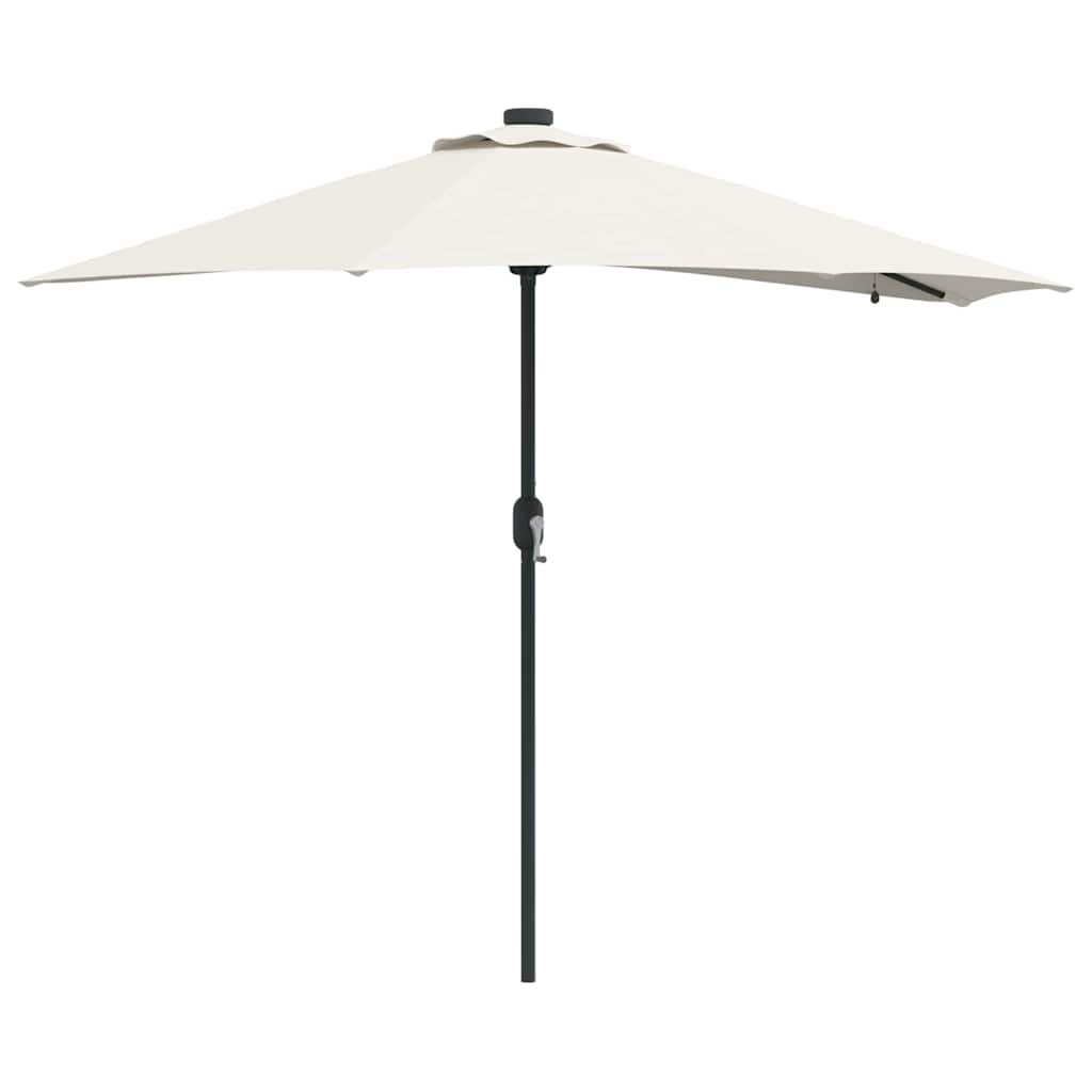 Garten-Sonnenschirm Sand 294 x 150 x 223 cm Polyester und Stahl