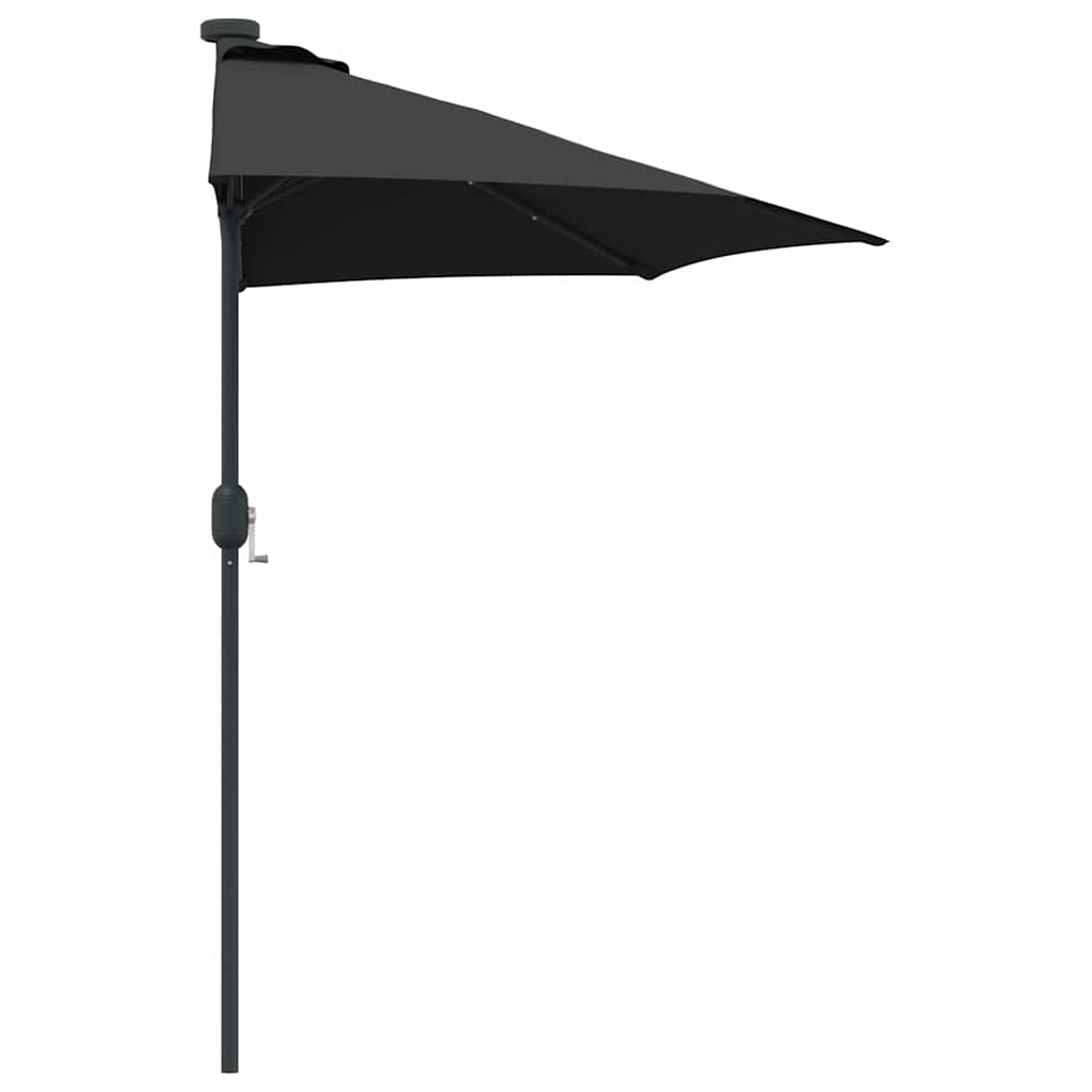 Garten-Sonnenschirm Schwarz 294 x 150 x 223 cm