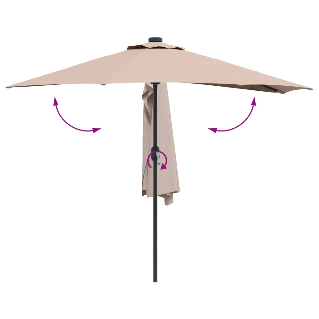 Garten-Sonnenschirm Taupe 294 x 150 x 224 cm