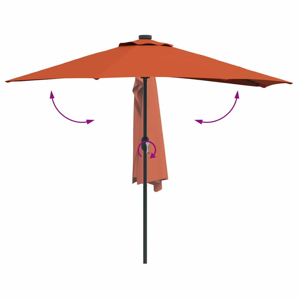 Garten-Sonnenschirm Terrakotta 294 x 150 x 224 cm