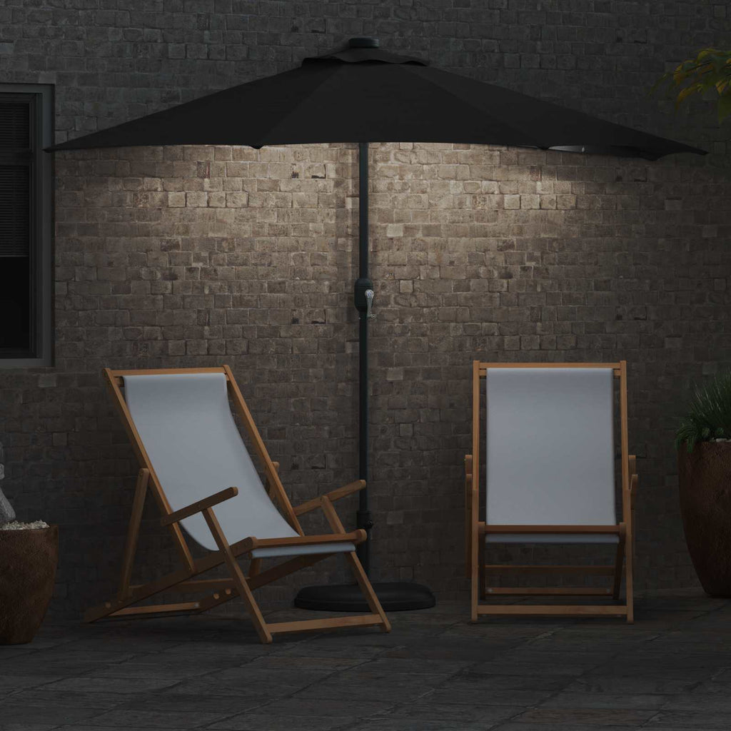 Garten-Sonnenschirm Schwarz 294 x 150 x 224 cm