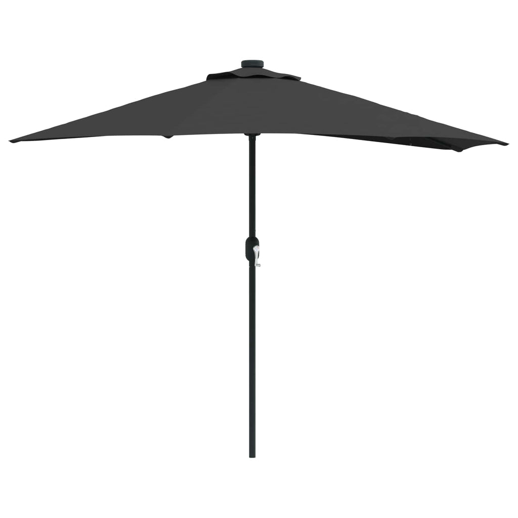 Garten-Sonnenschirm Schwarz 294 x 150 x 224 cm