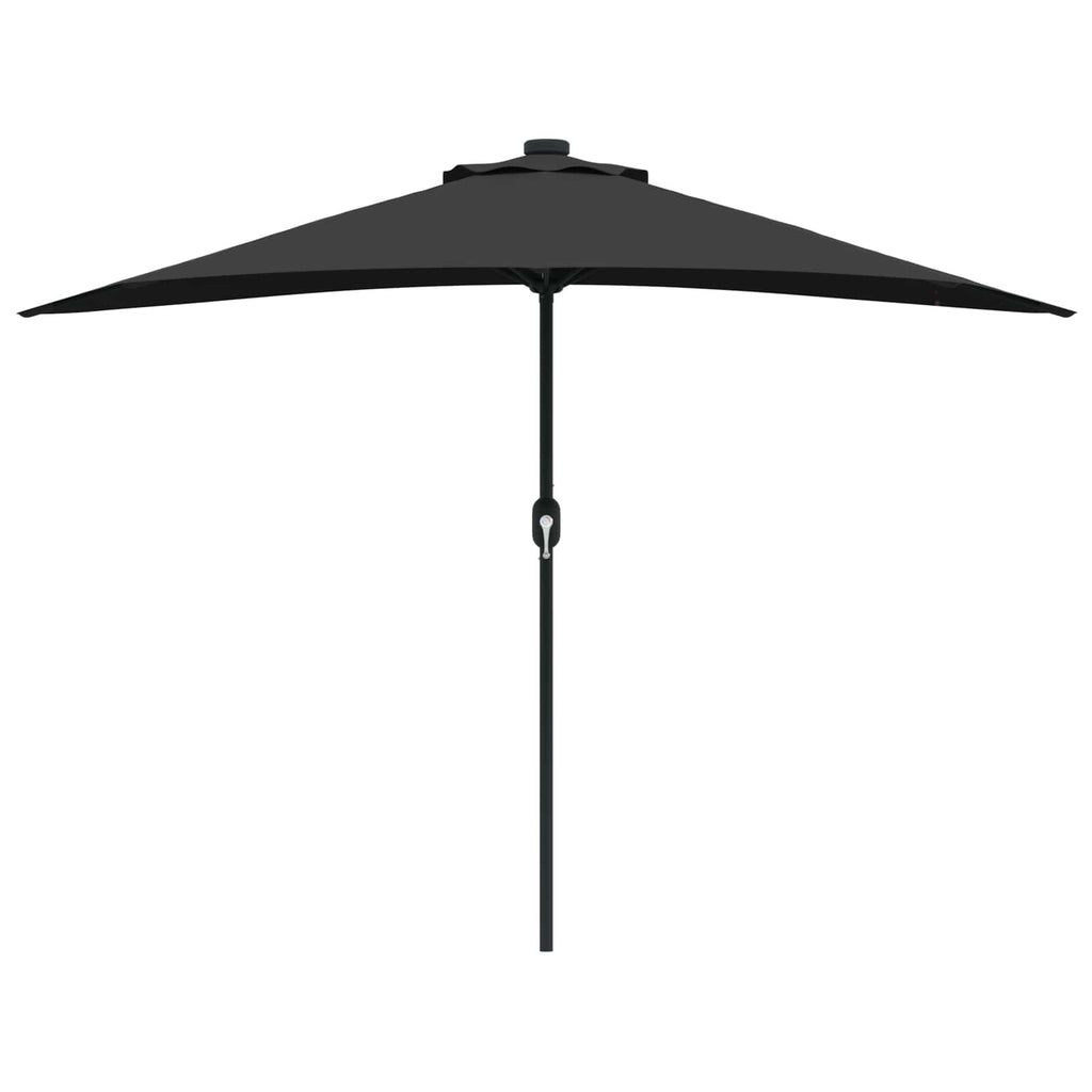 Garten-Sonnenschirm Schwarz 294 x 150 x 224 cm